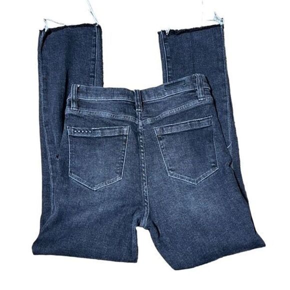 BlankNYC Black Distressed Madison Crop Jeans Size 25 - Picture 2 of 4